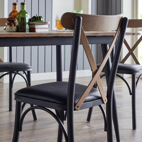 Essen Dining Table & Chair - Black