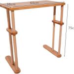 C-Shaped Side Table, Computer Desk, Snack Table For Living Room, Bedroom, 100% Solid Beech
