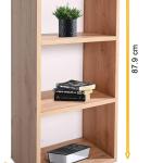 3-Cube Reversible Open Shelf, Bookcase Wooden Cabinet, Office, Living Room Light Brown, Oak Effect