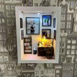 Personalized White Frame with Desk Lamp