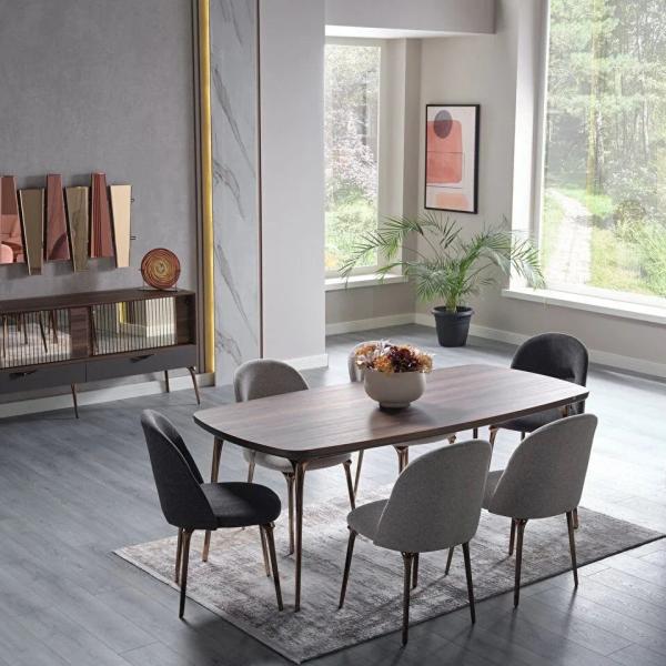 Vanessa Dining Table (Fixed) + Vanessa Chair (8201)