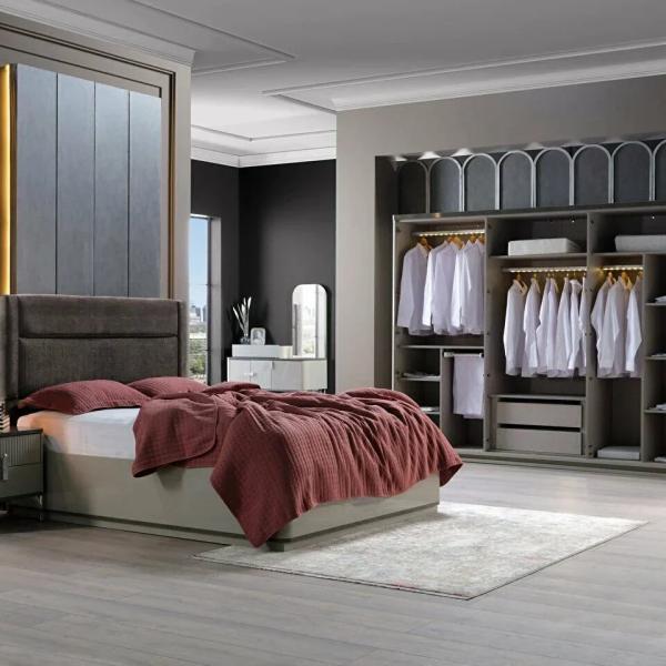 Serra Wardrobe (Chrome) 6 Doors