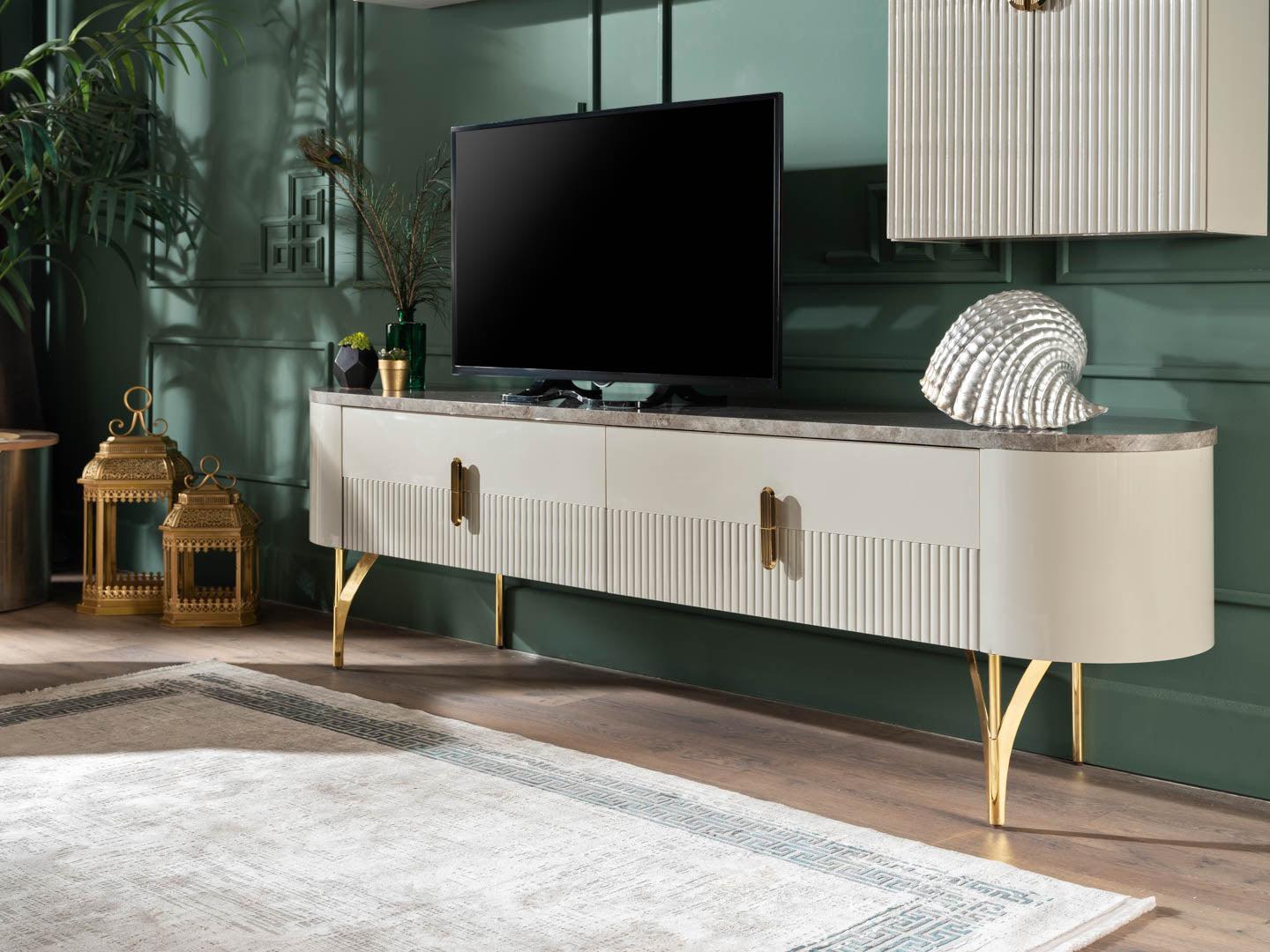 Serra Tv Table - Gold
