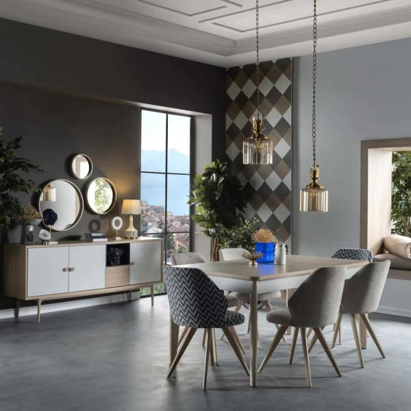 Retro Dining Table (Extendable) + Retro Chair (6254)