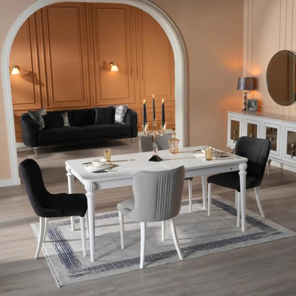 Platin Dining Table (Extendable) + Platin Chair (6283)