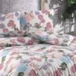 Bellamons Flannelette Single Quilt Duvet Cover Set With Pillowcases – Flower on White