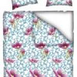 Bellamons Flannelette Double Quilt Duvet Cover Set With Pillowcases Rose on Blue