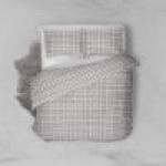 Bellamons Flannelette Double Quilt Duvet Cover Set With Pillowcases Grey Stripe