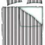 Bellamons Flannelette Double Quilt Duvet Cover Set With Pillowcases Black Stripe