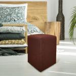 Ottoman Pouffe Footstool (Brick-Red)