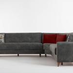 Star X Corner Sofa Embos Mink (3 Seater + 2 Seater + Corner Piece) - Clearance