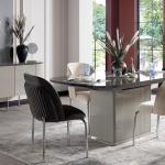 Serra Dining Table (Extendable) + Serra Chair (6268) - Chrome
