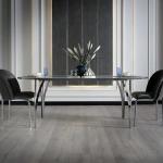 Serra Dining Table (Fixed) + Serra Chair (6234) - Chrome