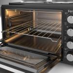 Ferre Turbo Mini Oven With 2 Plate - Black