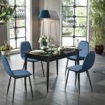 Marble Dining Table & Chair (Extendable) - Black