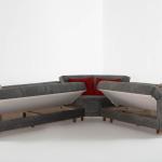 Star X Corner Sofa Embos Mink (3 Seater + 2 Seater + Corner Piece) - Clearance