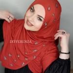 Hijab Muslim Women Head Turbans Scarf Foulard Hand Embroidered Practical Shawl