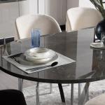 Serra Dining Table (Fixed) + Serra Chair (6234) - Chrome