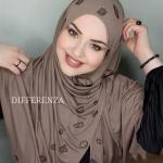 Hijab Muslim Women Head Turbans Scarf Foulard Hand Embroidered Practical Shawl