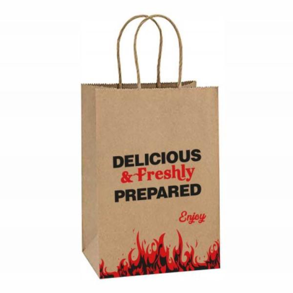 Extra Large Brown Printed Kraft Paper Bag x100