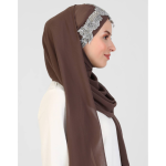 Luxury Hijab Muslim Women Head Turbans Scarf Foulard Hand Embroidered Practical Shawl