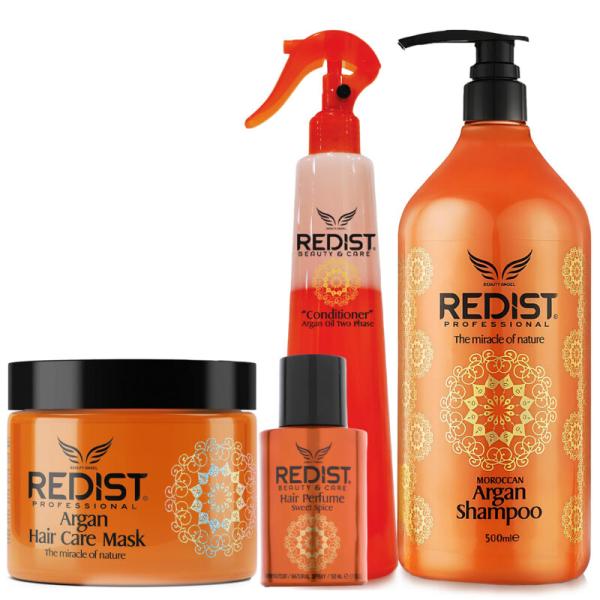 Redist Argan Shampoo 500ml & Hair Care Argan Mask 500ml & Conditioner & Hair Parfume