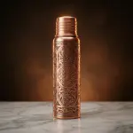 Premium Handcrafted Engraved Copper Flask (750ml)
