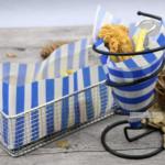 Blue & White Stripe Burger Wraps x1000