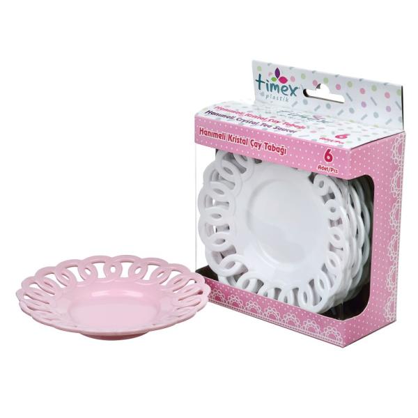 Hanımeli Crystal Tea Plate 6 Pieces