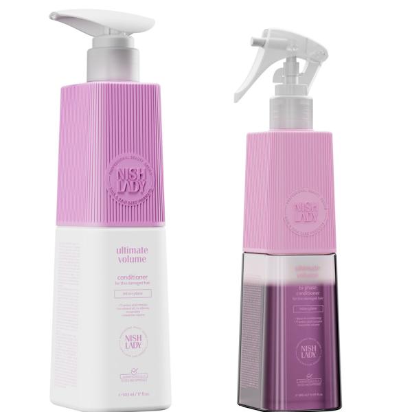 Ultimate Volume Conditioner SET for Thin Damaged Hair contains ; Conditioner 503ml & Bi-Phase Conditioner 386 ml