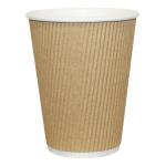 8oz Black Ripple Coffee Cups x500