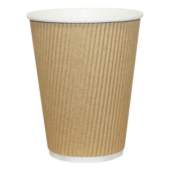8oz Black Ripple Coffee Cups x500