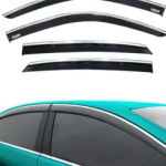 Chrome Car Wind Deflector Set for Honda Civic Saloon 2021 Onwards Rain Guard 4X
