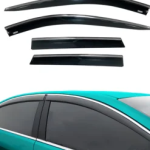 Chrome Car Wind Deflector Set for Hyundai Bayon 2021 Onwards – Rain Guard 4 pcs