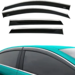 Chrome Car Wind Deflector Set for Nıssan Qashqai 2007-2013 – Rain Guard 4 pcs