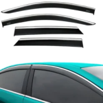 Chrome Car Wind Deflector Set for Peugeot 3008 2017 Onwards – Rain Guard 4 pcs