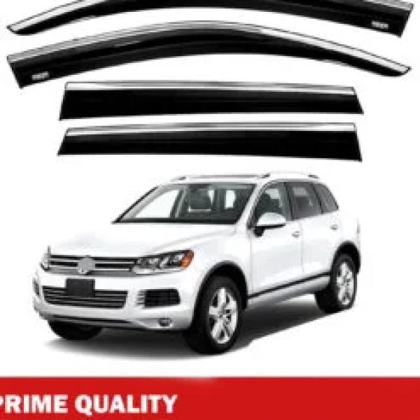 Chrome Car Wind Deflector Set for Vw Touareg 2011-2018 – Rain Guard 4 pcs
