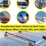 Lockable Car Roof Rack Cross Bars for İsuzu Trooper 1991-2004, Fits Raised Roof Rails with Gap to Car Roof, Ideal Rail Carrier for Kayak Roof Rack, 2-Piece Black