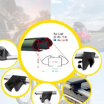 Lockable Car Roof Rack Cross Bars for İsuzu Trooper 1991-2004, Fits Raised Roof Rails with Gap to Car Roof, Ideal Rail Carrier for Kayak Roof Rack, 2-Piece Grey