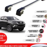 Axenture Lockable Roof Bars For Toyota Fortuner 2015-2023