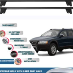 Lockable Car Roof Rack Cross Bars for Volvo Xc70 Estate 2000-2008, Fits Raised Roof Rails with Gap to Car Roof, Ideal Rail Carrier for Kayak Roof Rack, 2-Piece Black