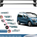 Car Roof Rack Cross Bars for Citroen Berlingo Multispace 5D 2008-2018 4 Pcs Grey