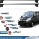 Car Roof Rack Cross Bars for Citroen Jumpy 2006-2016, Kayak Roof Rack 4 Pcs Grey