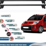 Roof Rack Cross Bars for Fiat Fiorino/Qubo 2007-2023 Kayak Roof Rack 4 Pcs Black