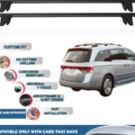 Lockable Car Roof Rack Cross Bars for Honda Odyssey Mpv 2011-2017, Fits Raised Roof Rails with Gap to Car Roof, Ideal Rail Carrier for Kayak Roof Rack, 2-Piece Black