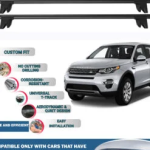 Lockable Car Roof Rack Cross Bars for Land Rover Discovery Sport 5D 2015-2019, Fits Raised Roof Rails with Gap to Car Roof, Ideal Rail Carrier for Kayak Roof Rack, 2-Piece Black