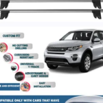 Lockable Car Roof Rack Cross Bars for Land Rover Discovery Sport 5D 2015-2019, Fits Raised Roof Rails with Gap to Car Roof, Ideal Rail Carrier for Kayak Roof Rack, 2-Piece Grey