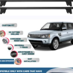 Lockable Car Roof Rack Cross Bars for Range Rover Sport L320 Suv 2005-2013, Fits Raised Roof Rails with Gap to Car Roof, Ideal Rail Carrier for Kayak Roof Rack, 2-Piece Black