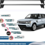 Lockable Car Roof Rack Cross Bars for Range Rover Sport L320 Suv 2005-2013, Fits Raised Roof Rails with Gap to Car Roof, Ideal Rail Carrier for Kayak Roof Rack, 2-Piece Grey