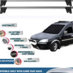 Car Roof Rack Cross Bars for Opel Combo C MVN 2001-2011 Kayak Roof Rack 4 Pcs Grey